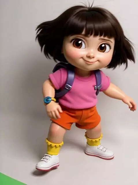 AI Video from prompt: She walking in green background