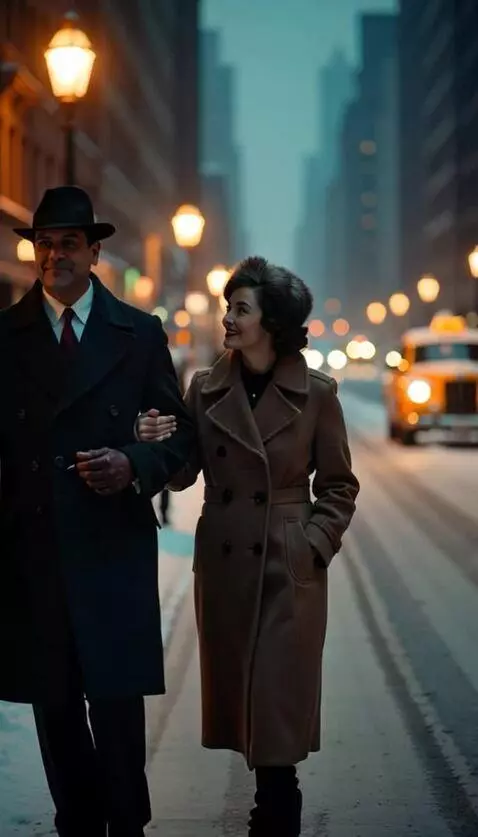 AI Video from prompt: A man and a woman are walking down the street an