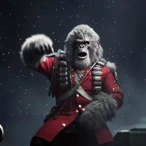 AI Video from prompt: another fomo general holds a speech to a tank ba