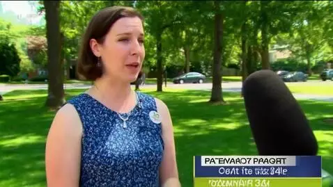 AI Video from prompt: Young Eco-activist gives the interview to a news