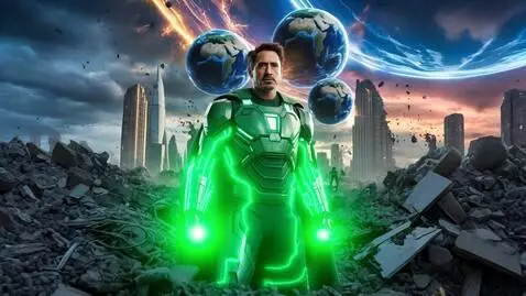 AI Video from prompt: The Man is Standing in a Destroyed World, The Ma