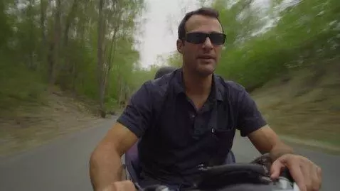 AI Video from prompt: My car race on trace molniya makwin