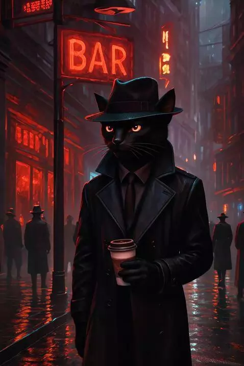 AI Video from prompt: Camina por la ciudad,ojos neon rojo laser suave,