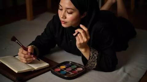 AI Video from prompt: Someone praying well doing there makeup
