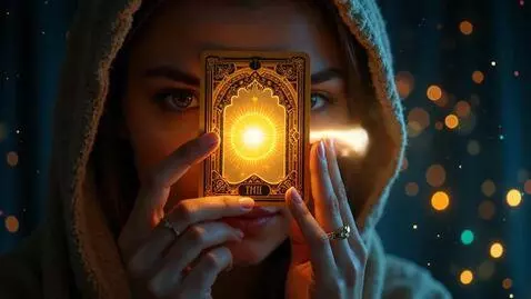 AI Video from prompt: A mystical close-up shot of a person holding up 
