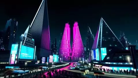 AI Video from prompt: Cinematic Realistic Dystopian Metropolis: A wide