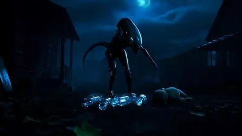 AI Video from prompt: Photorealistic, cinematic shot in a surreal horr