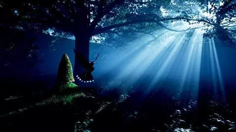 AI Video from prompt: A tiny, iridescent hummingbird hovers and flits 