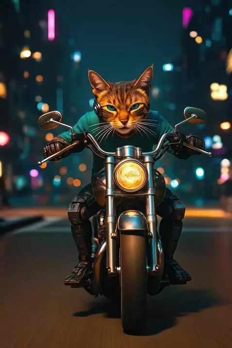 AI Video from prompt: Conduce motocicleta a alta velocidad,vertigo ,ad
