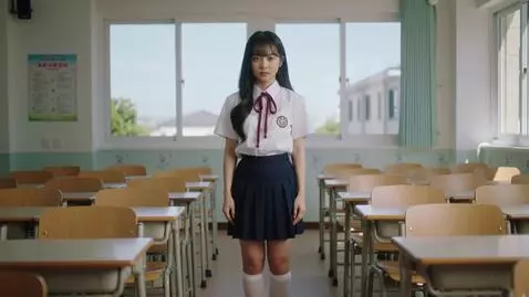 AI Video from prompt: девушка 18 лет школьница