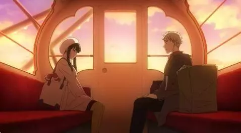 AI Video from prompt: Two people sit opposite each other in a Ferris w