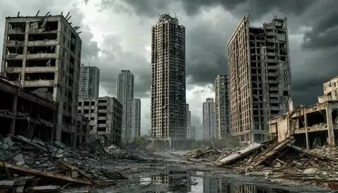 AI Video from prompt: Static picture with slowly moving clouds