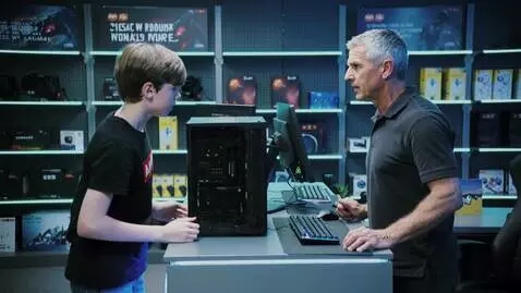 AI Video from prompt: {   "scene": {     "location": "магазин игровых 