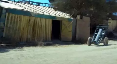 AI Video from prompt: The barn stands on the death star, with spaceshi