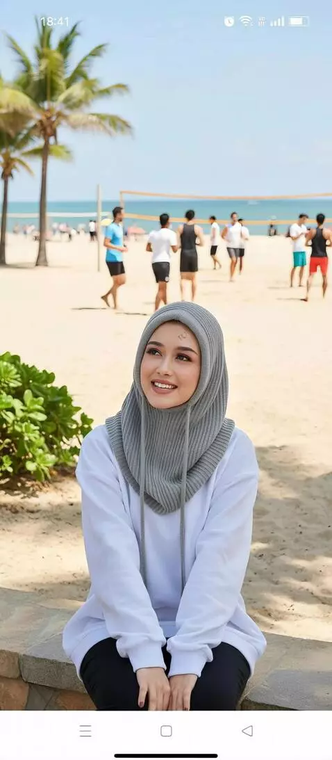 AI Video from prompt: seorang wanita melihat kekiri dan kekanan sambil