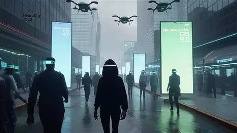 AI Video from prompt: **Style**: Hyper-realistic cinematic cyberpunk —