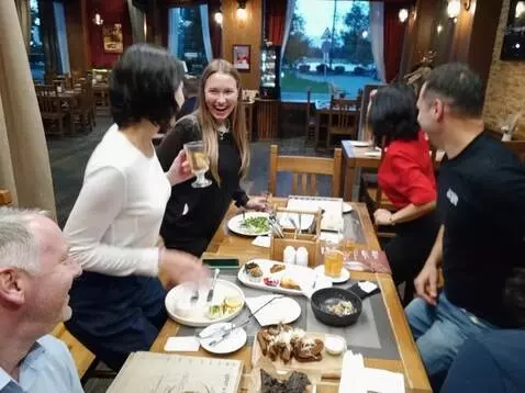 AI Video from prompt: Create an 8-second video in which everyone gets 