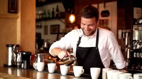 AI Video from prompt: video filmed as if on a real phone. A friendly b