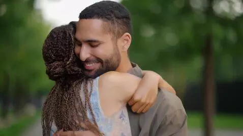 AI Video from prompt: Creat to human to huging