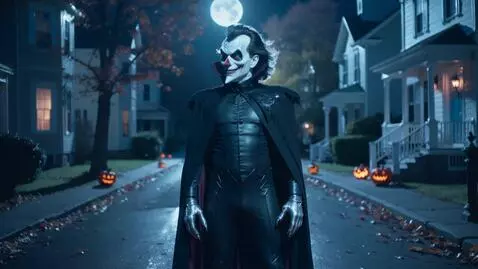 AI Video from prompt: Edward Scissorhands in Halloween look.