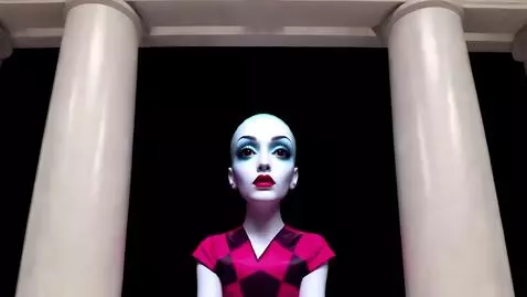 AI Video from prompt: Surreal Quirky Music Video: Buddhist Temple Weir