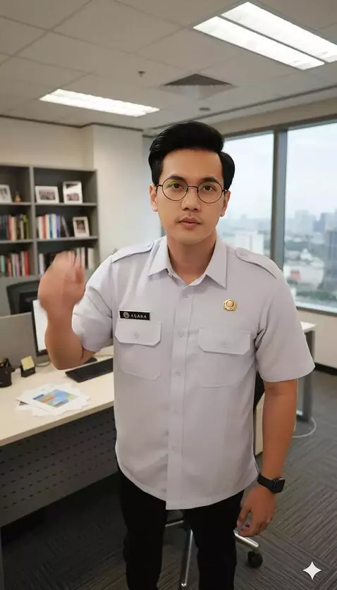 AI Video from prompt: Pria ini bergaya bagaikan model