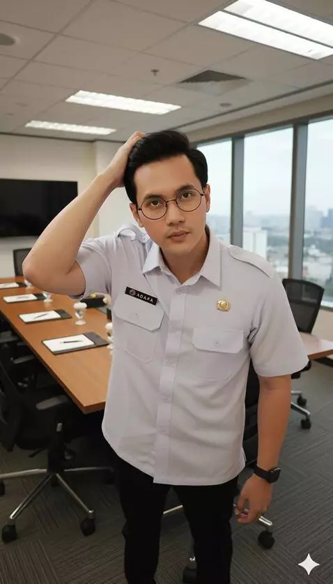 AI Video from prompt: Pria ini bergaya seperti model