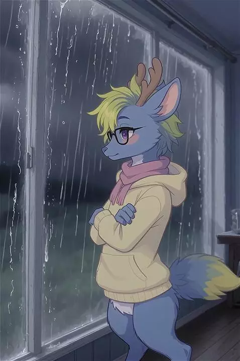 AI Video from prompt: Character Focus: The furry deer character with b