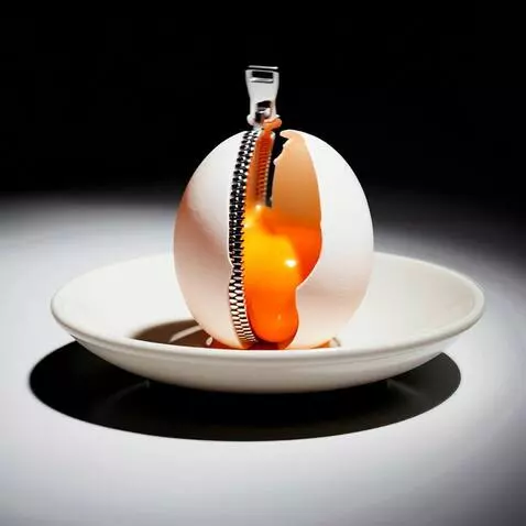 AI Video from prompt: A single pristine white egg rests on a simple wh