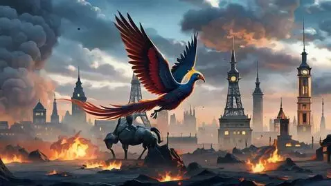 AI Video from prompt: стиль аниме. посреди пепла ядерного апокалипсиса