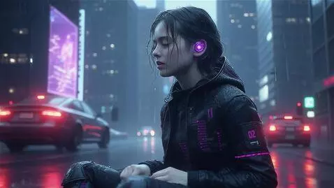 AI Video from prompt: Style: 2099 year. Cyberpunk cinematic short film