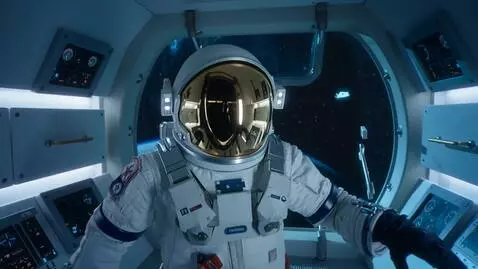 AI Video from prompt: POV of an astronaut experiencing zero gravity in