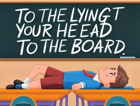 AI Video from prompt: 1. Мальчик смотрит (наблюдает) на доску (наблюда