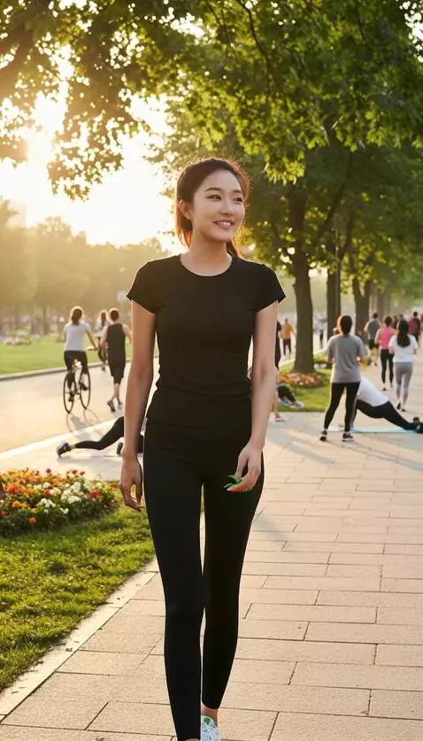 AI Video from prompt: seorang wanita tampil bahagia melihat kekiri dan