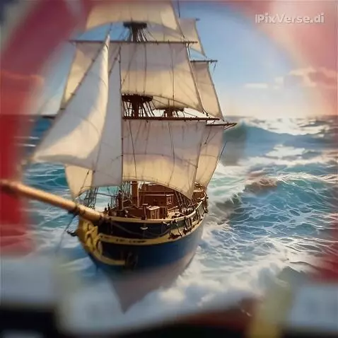 AI Video from prompt: камера приближается очень близко с этикете, влет