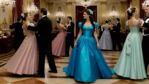 AI Video from prompt: A glamorous dark haired woman with  red lips and