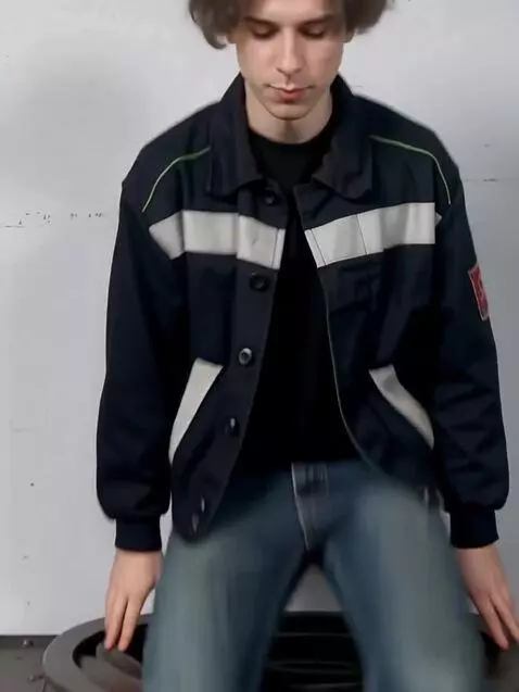 AI Video from prompt: A video of the man in the photo climbing onto a 