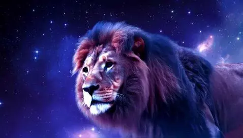 AI Video from prompt: A lion made of galaxy and stars, cosmic, nebula 