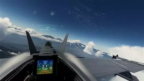 AI Video from prompt: Скоростной полет на реактивном истребителе с вид