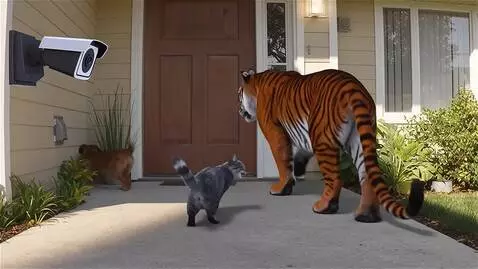 AI Video from prompt: Create a realistic video showing a tiger trying 