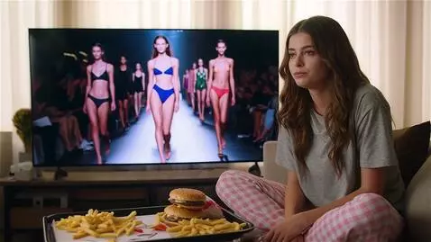 AI Video from prompt: Первый кадр красивая девушка с длинными коричнев