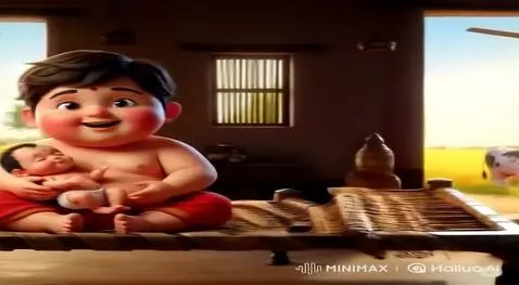 AI Video from prompt: Motu kuchh kha lo kuchh Pi Lo kuchh