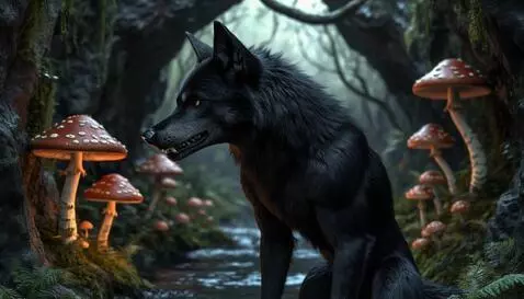 AI Video from prompt: Werewolf is looking side by side