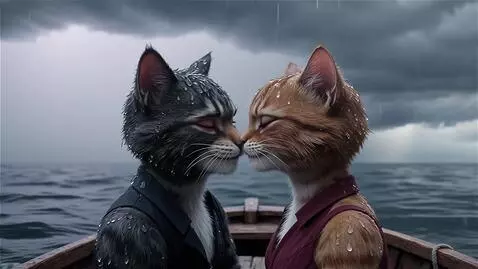AI Video from prompt: Prompt (EN): Action (8s): As storm clouds gather