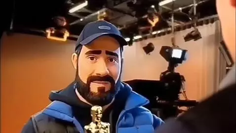 AI Video from prompt: Handing out an Oscar statuette