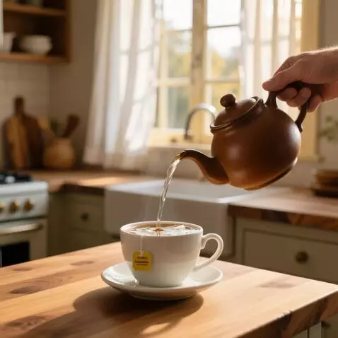 AI Video from prompt: Cozy modern kitchen, flooded with warm sunlight 