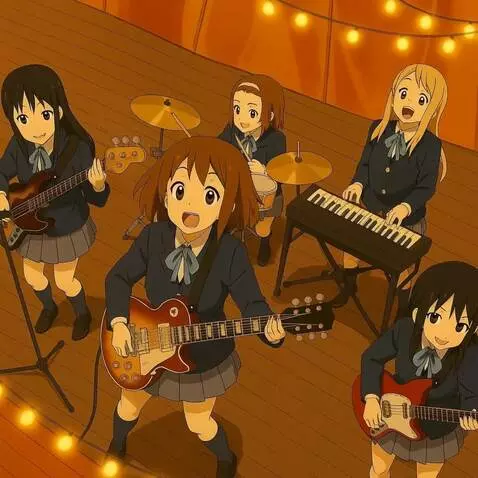 AI Video from prompt: Band rocks energetically on the stage. The video