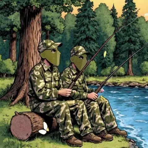 AI Video from prompt: Мультфильм  На природе, позади лес. Двое мужчин 