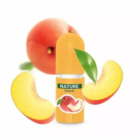 AI Video from prompt: A peach-scented lipstick is on a stand, and the 