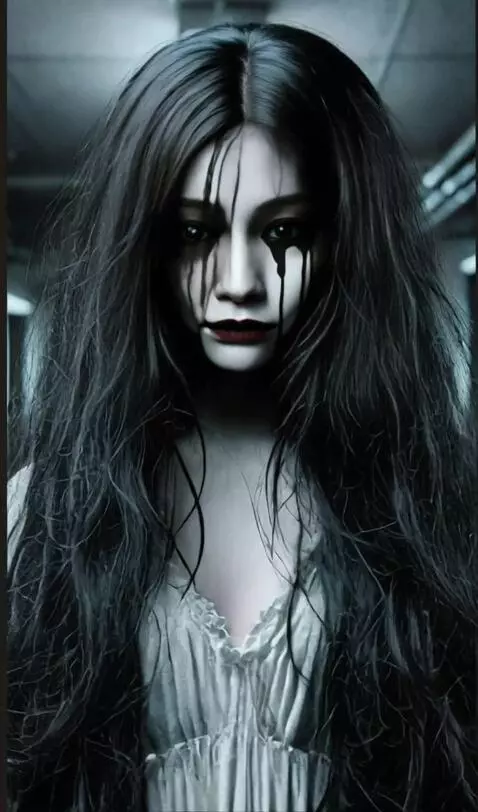 AI Video from prompt: Эффект трясущейся камеры. Лампы мигают. Девушка 